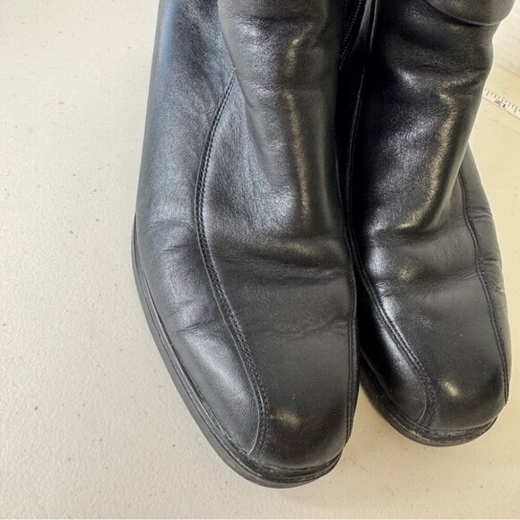 Rieker Greta Black Fleece Lined Leather Block Heeled Ankle Boots Size 42 - Picture 13 of 16